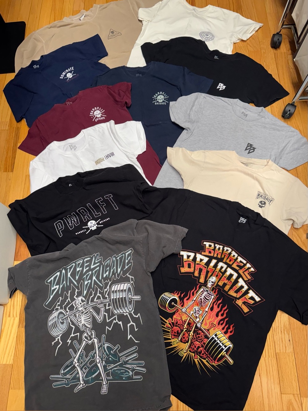 Barbell Brigade BUNDLE 11 shirts and 1 sweatshirt